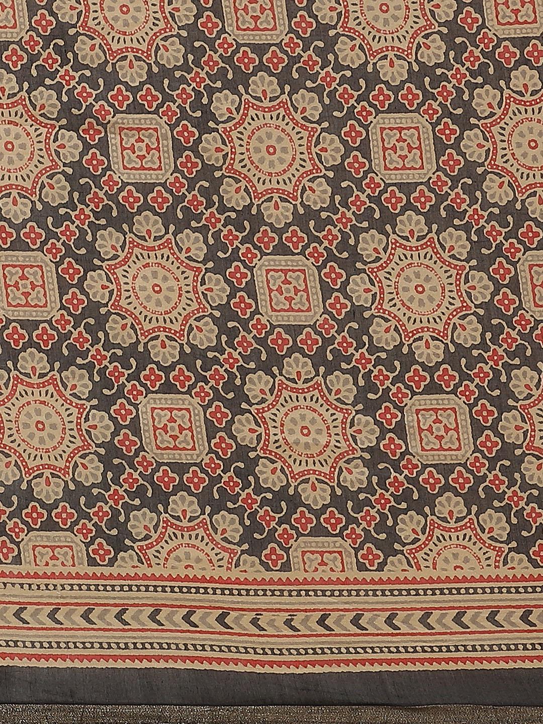 Multicoloured Chanderi Silk Saree - ShopLibas