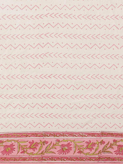 Multicoloured Printed Cotton Saree - ShopLibas