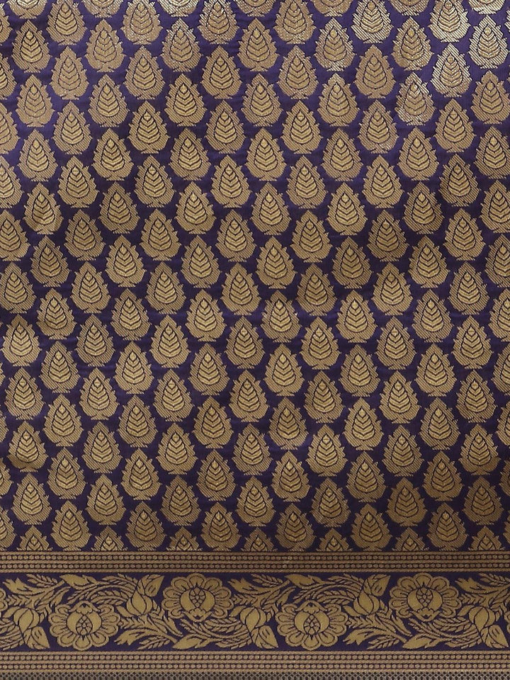 Blue Woven Design Silk Saree - ShopLibas