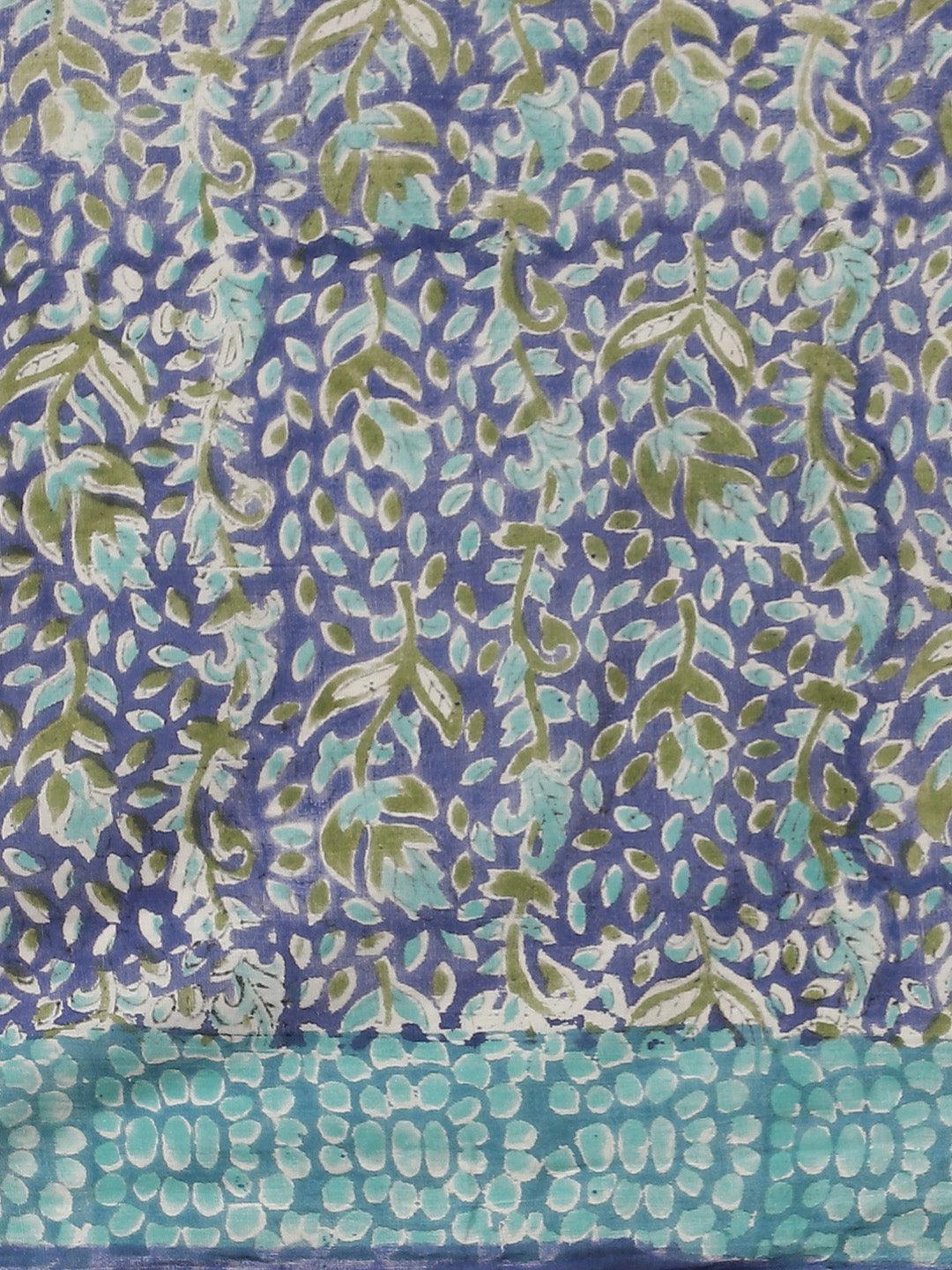 Multicoloured Printed Cotton Saree - ShopLibas