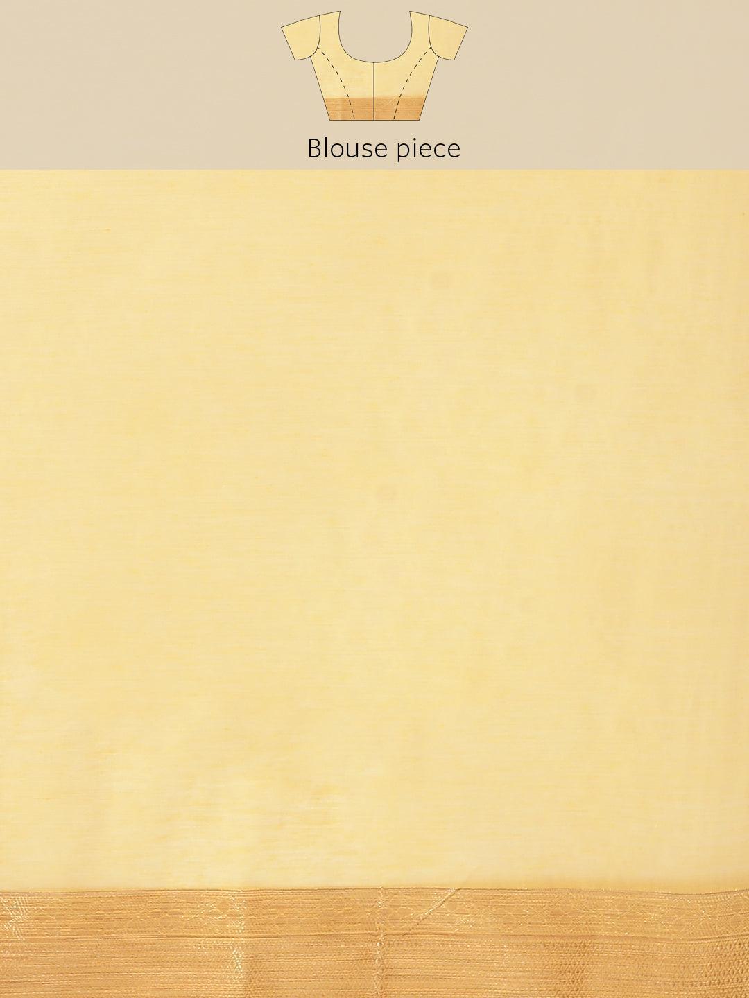 Yellow Woven Design Brocade Saree - ShopLibas