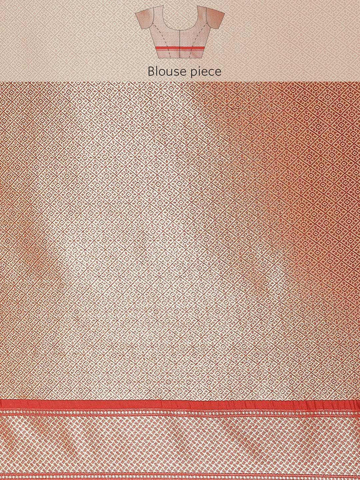 Pink Woven Design Brocade Saree - ShopLibas