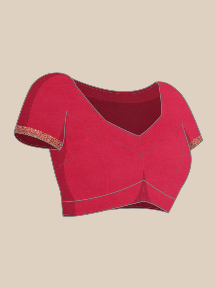 Pink Woven Design Brocade Saree - ShopLibas