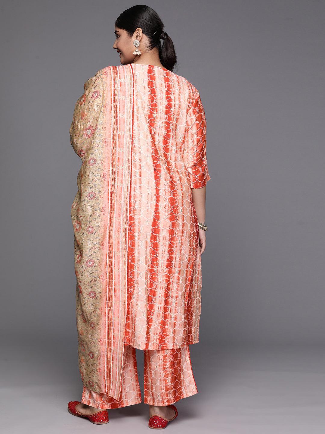 Black Yoke Design Cotton Straight Kurta With Trousers & Dupatta - Libas 