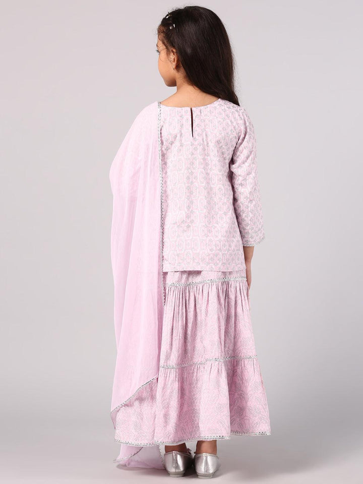 Pink Printed Cotton Suit Set - ShopLibas