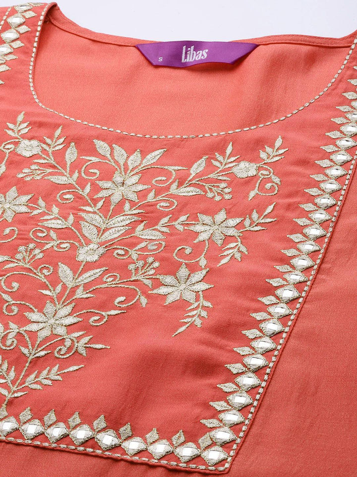 Pink Yoke Design Chanderi Silk Kurta - ShopLibas