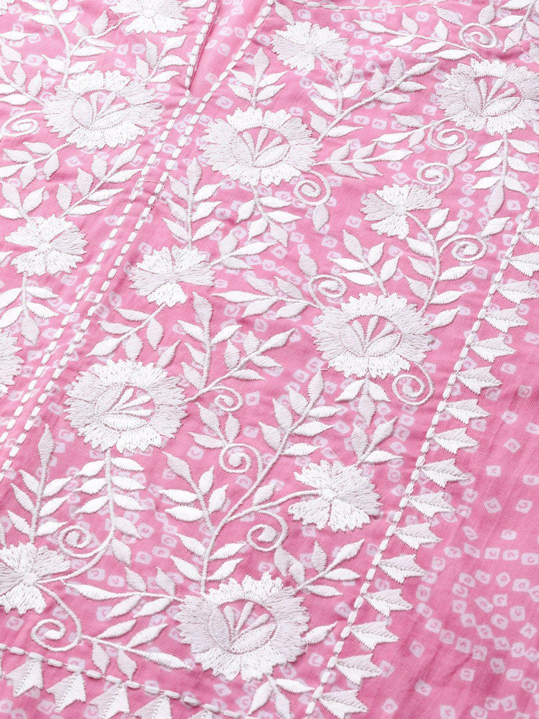 Pink Printed Cotton Suit Set - ShopLibas 