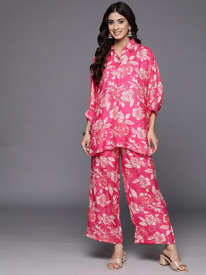 Pink Printed Cotton Co-Ords