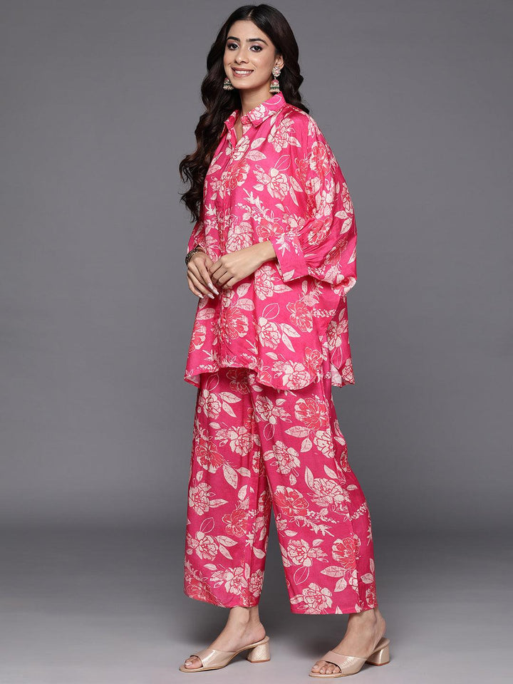 Pink Printed Cotton Co-Ords