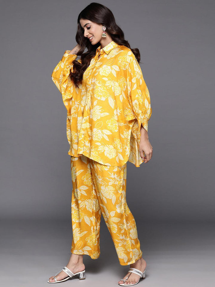 Mustard Printed Cotton Co-Ords