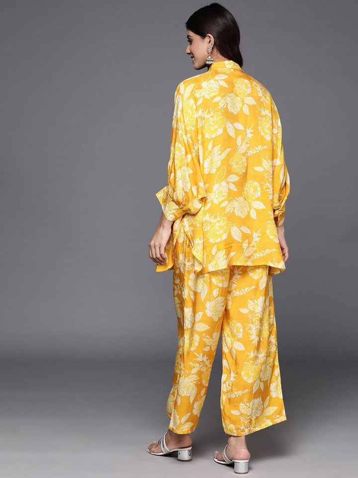 Mustard Printed Cotton Co-Ords