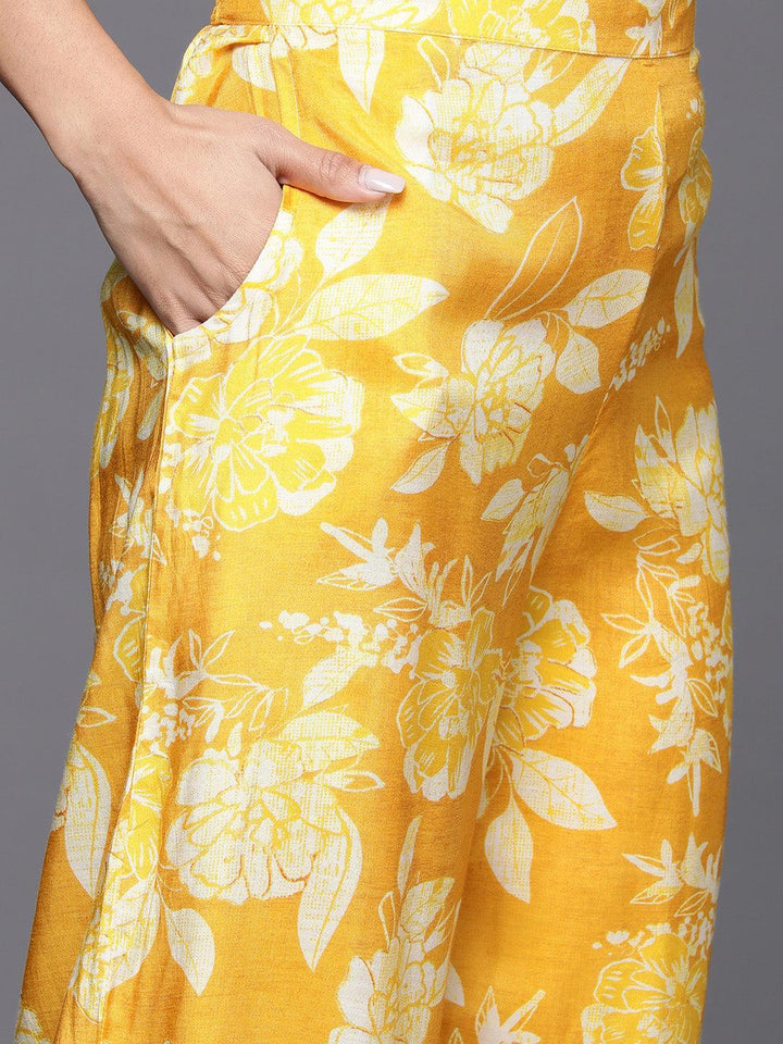 Mustard Printed Cotton Co-Ords