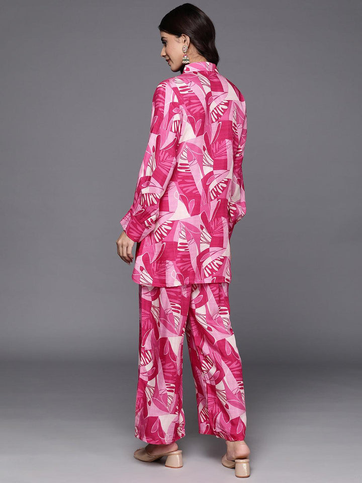 Pink Printed Cotton Co-Ords