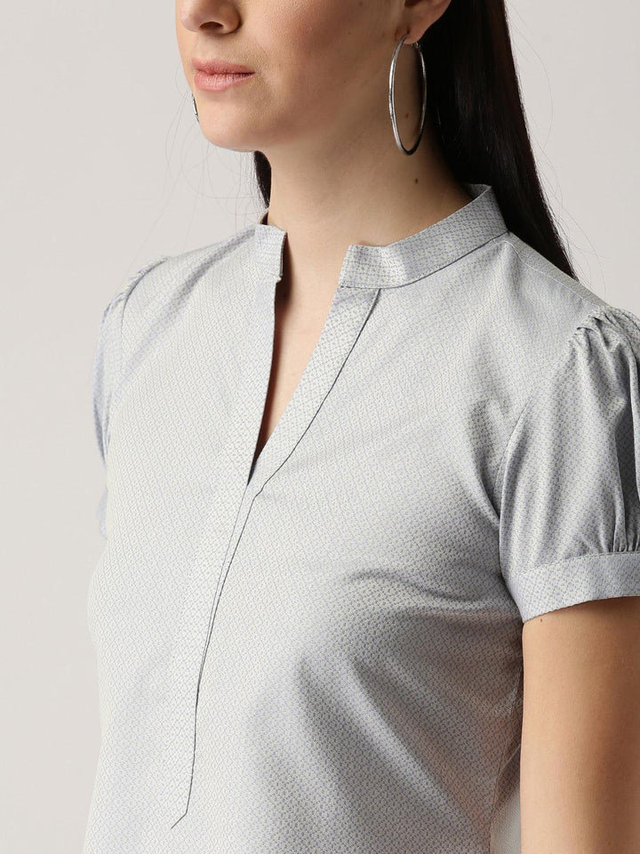 Grey Solid Polyester Kurta - ShopLibas