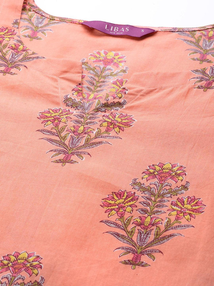 Coral Printed Cotton Night Suit - ShopLibas