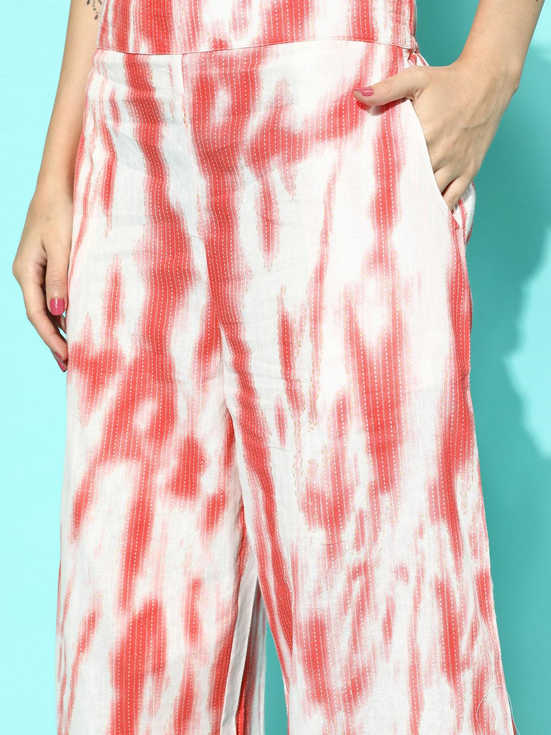 Coral Printed Cotton Night Suit - ShopLibas 