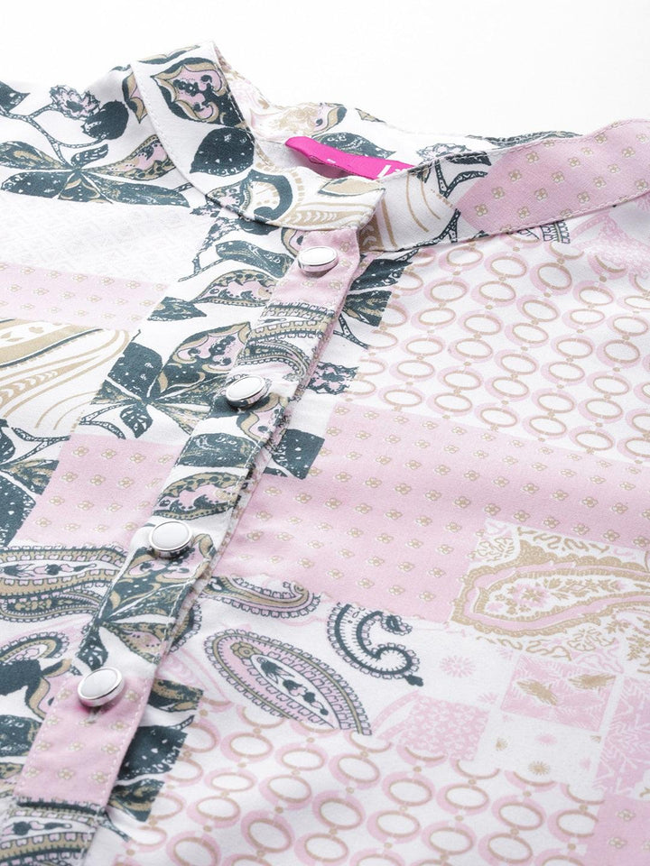 Pink Printed Rayon Co-Ords