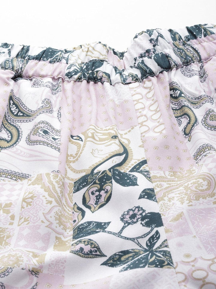 Pink Printed Rayon Co-Ords
