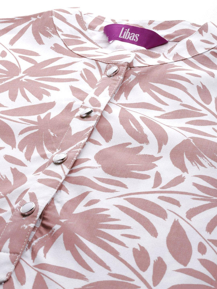 White Printed Rayon Co-Ords