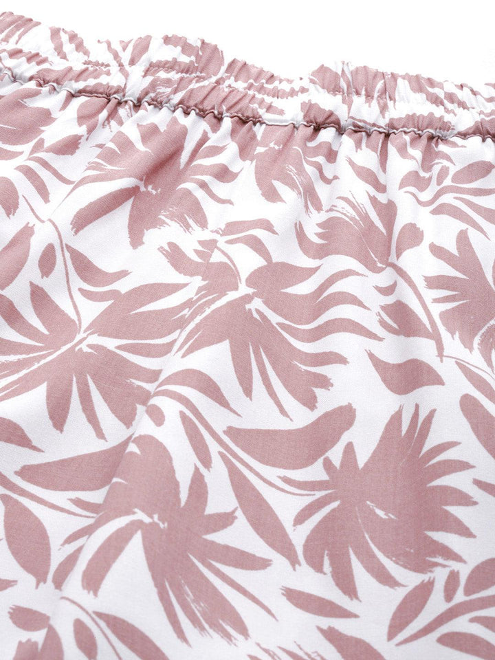 White Printed Rayon Co-Ords