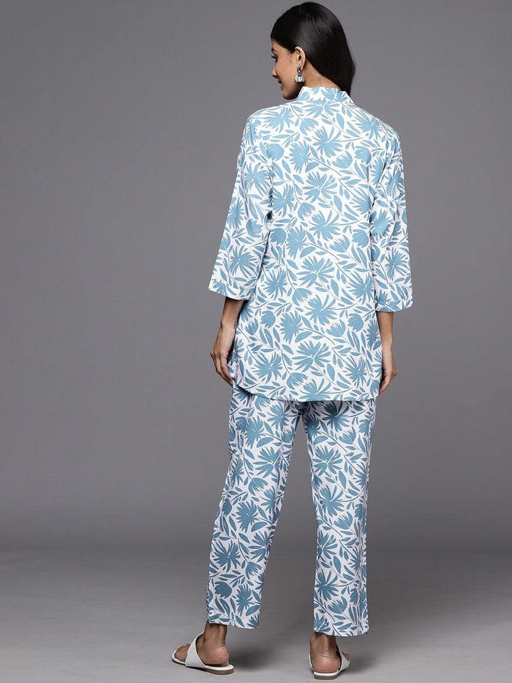 White Printed Rayon Co-Ords