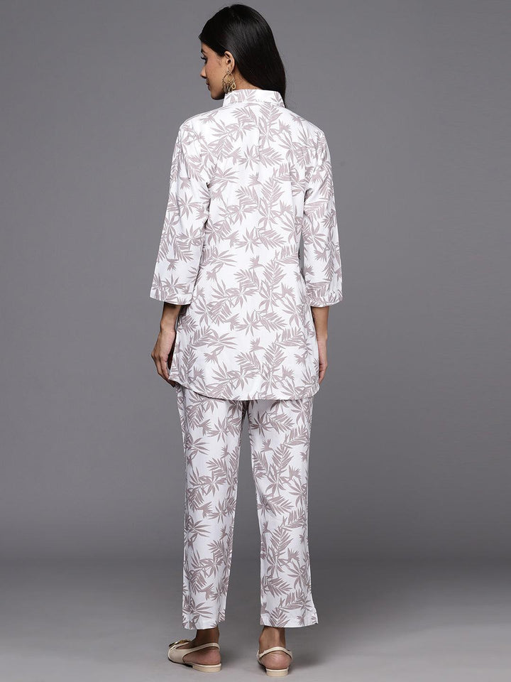 White Printed Rayon Co-Ords