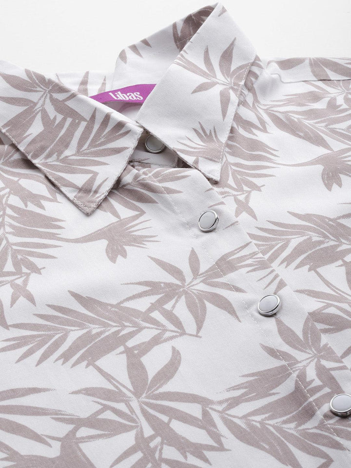 White Printed Rayon Co-Ords