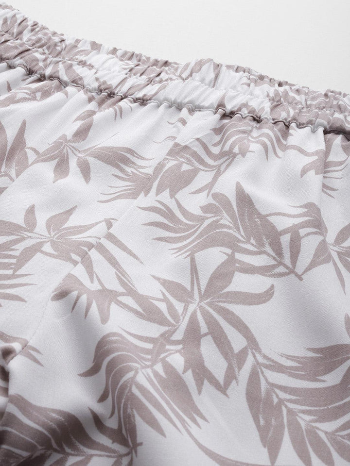 White Printed Rayon Co-Ords