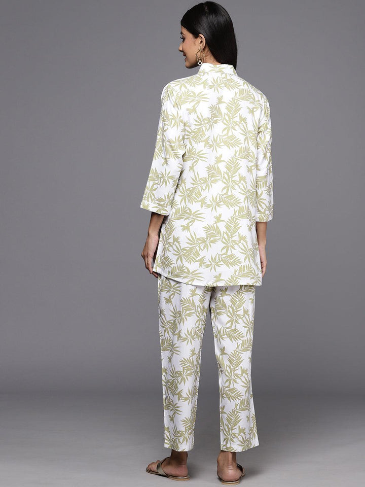White Printed Rayon Co-Ords
