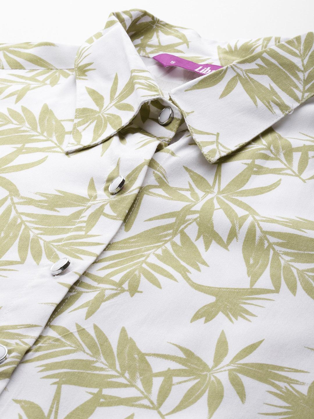 White Printed Rayon Co-Ords - ShopLibas 