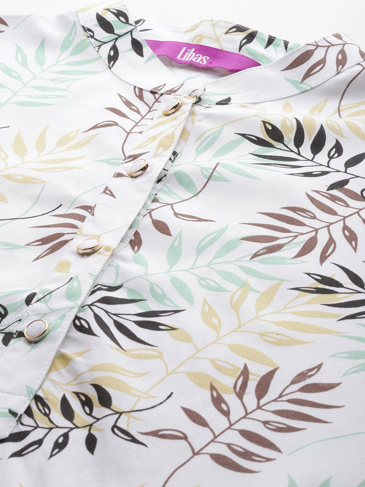 White Printed Rayon Co-Ords