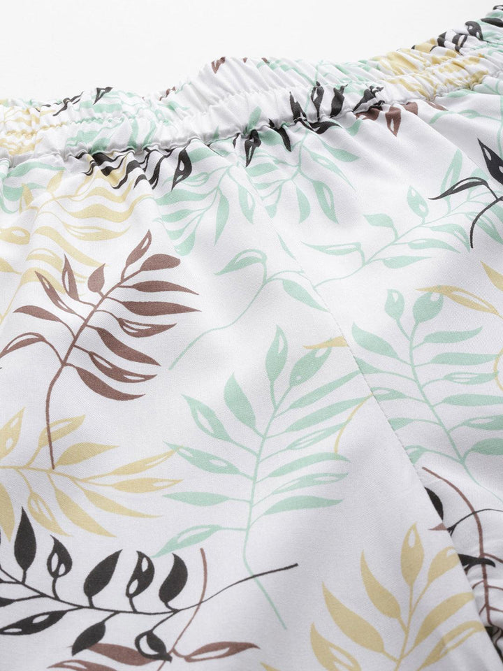 White Printed Rayon Co-Ords