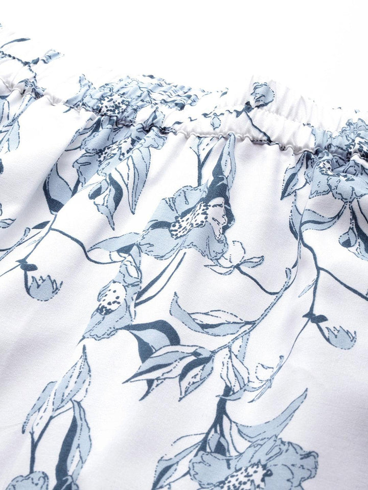 White Printed Rayon Co-Ords
