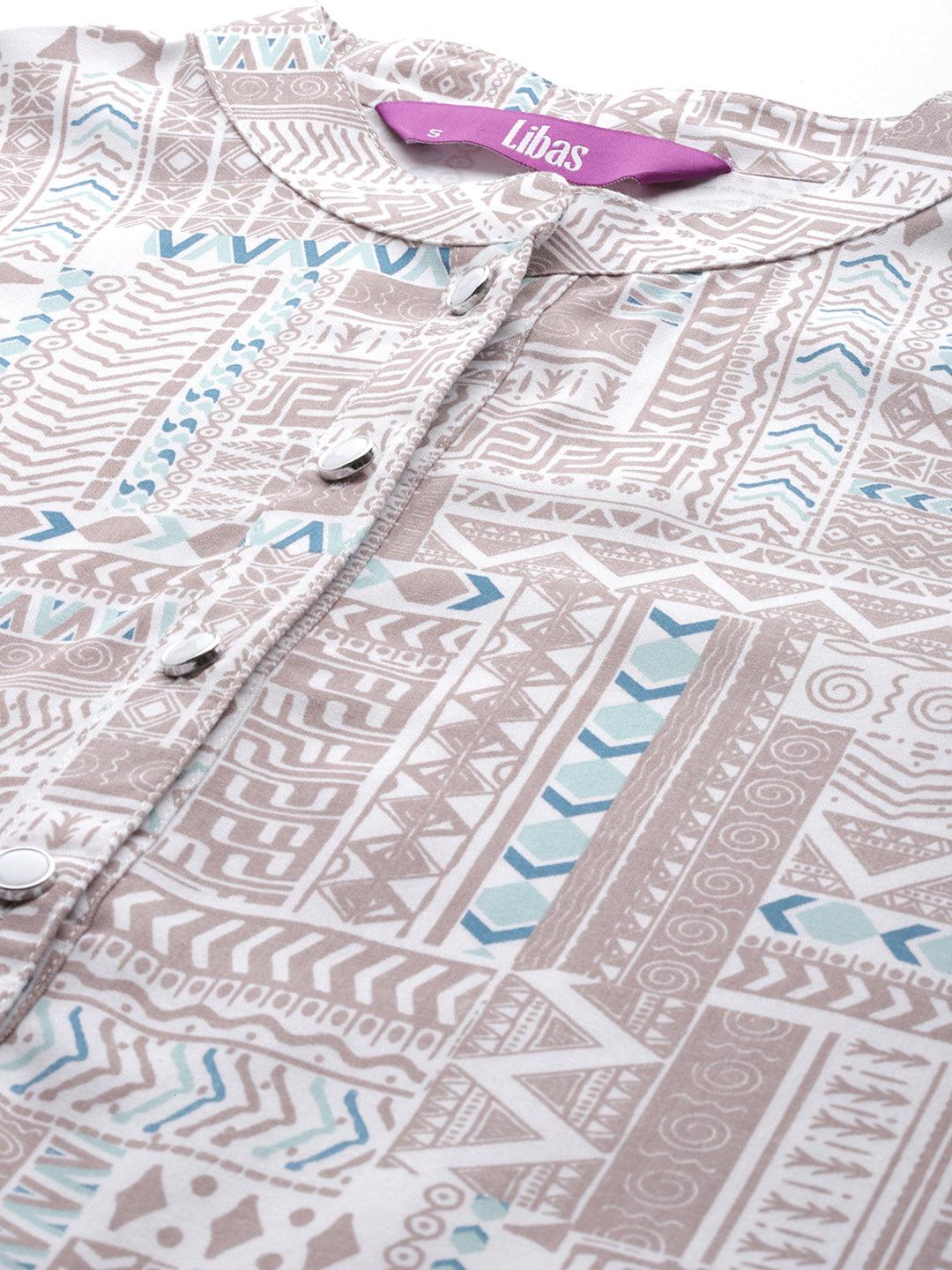 Mauve Printed Rayon Co-Ords - ShopLibas 