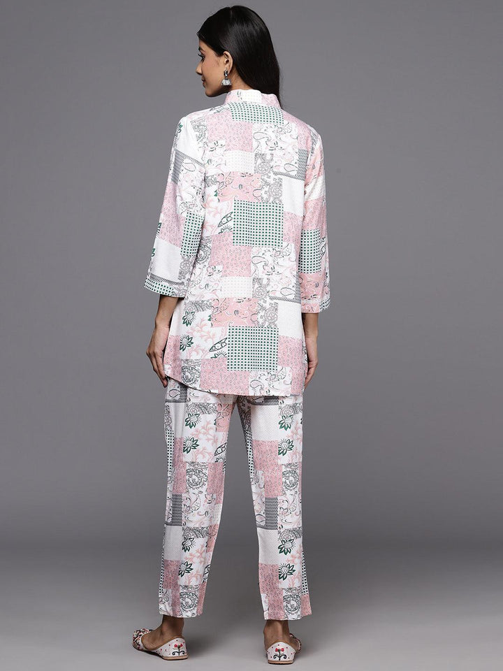 Peach Printed Rayon Co-Ords