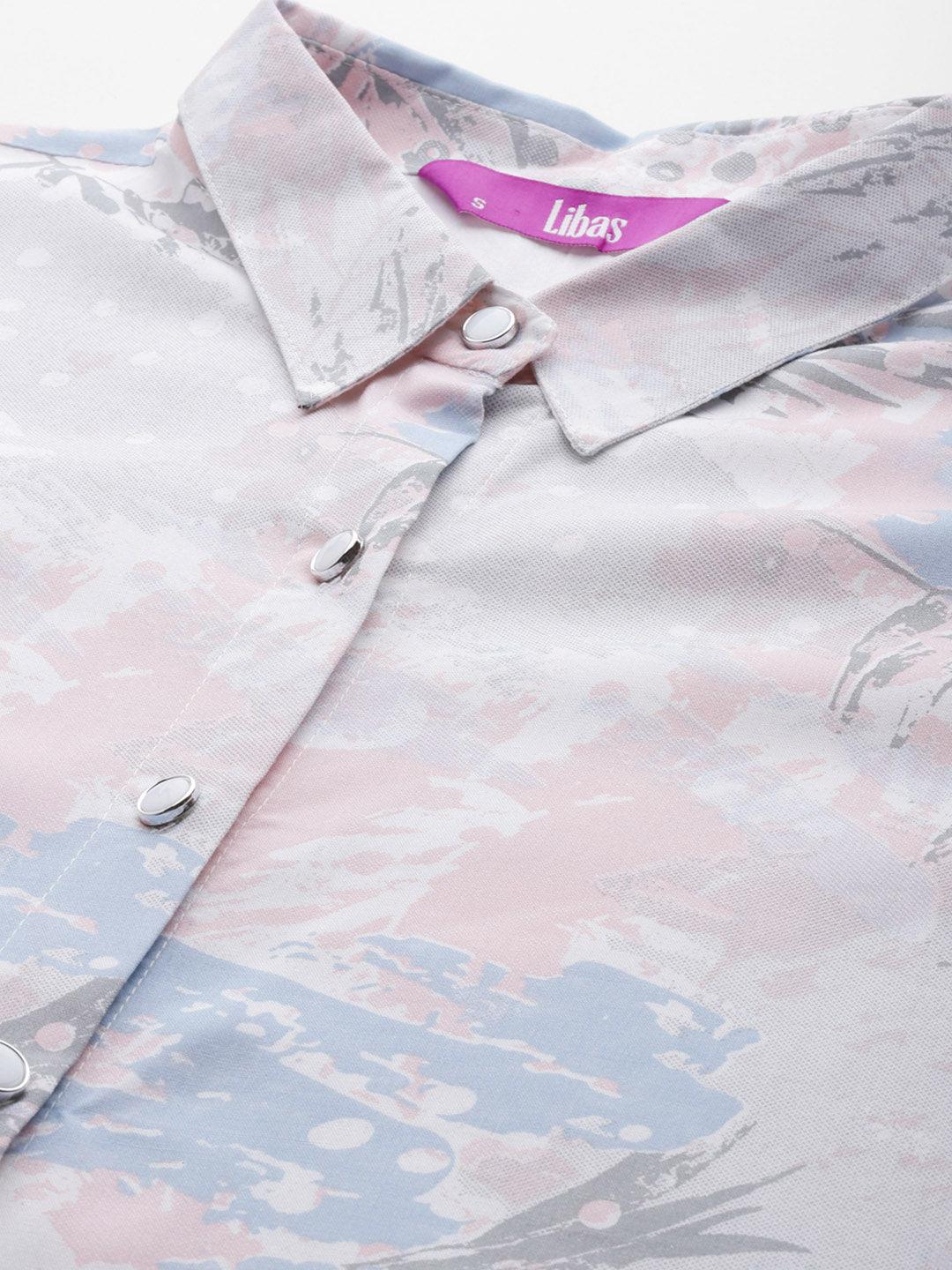 Off White Printed Rayon Co-Ords - ShopLibas 