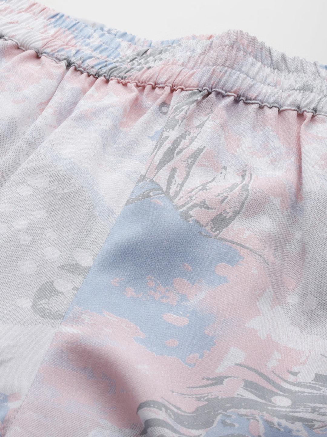 Off White Printed Rayon Co-Ords - ShopLibas 