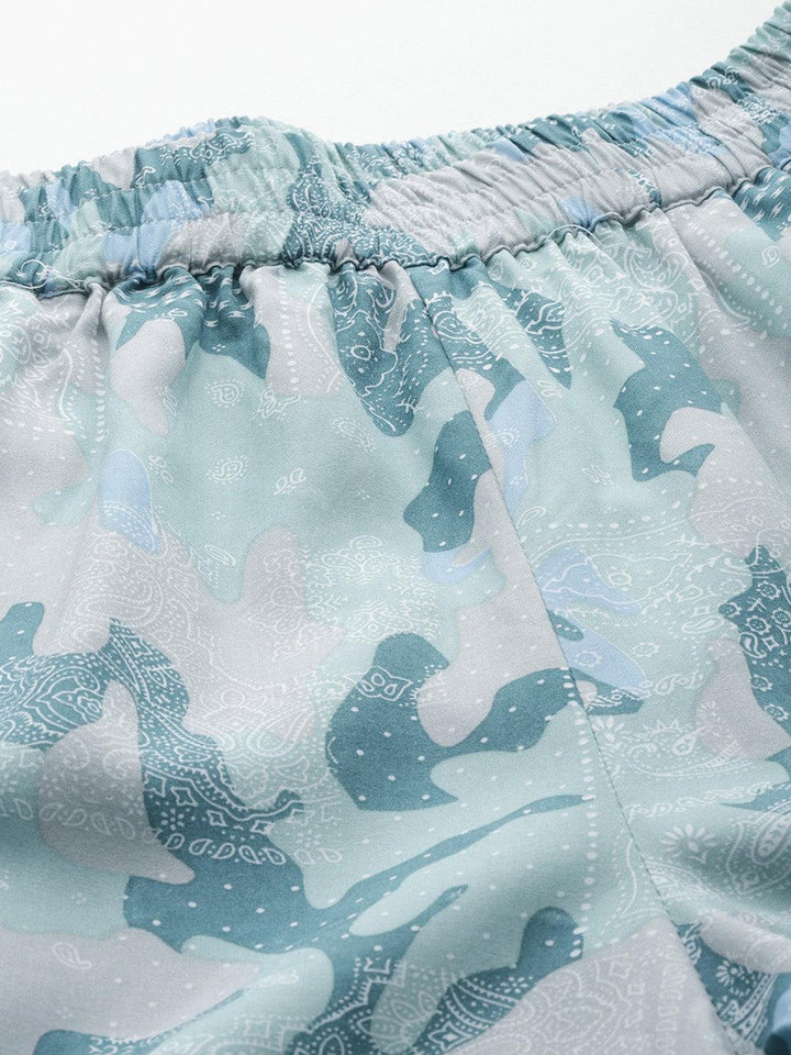 Grey Printed Rayon Co-Ords