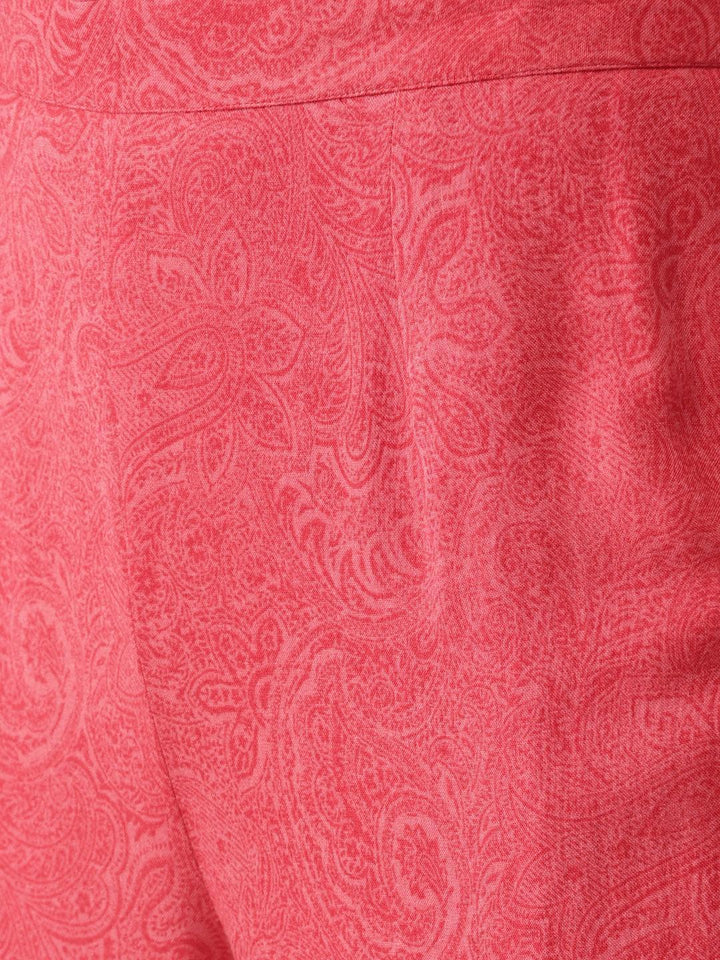 Multicoloured Printed Rayon Kurta Set