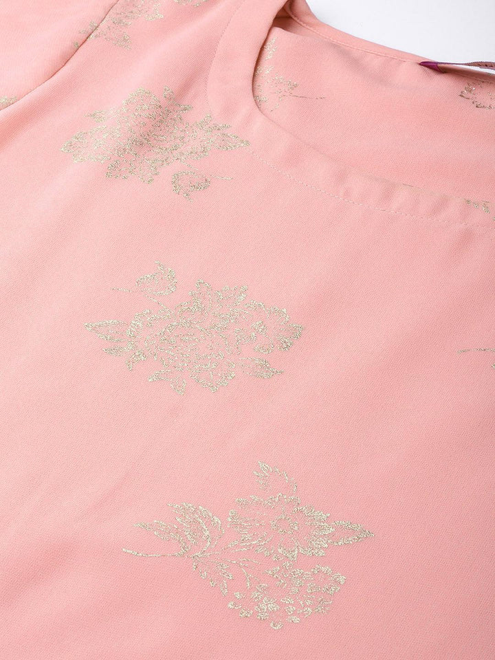 Pink Printed Georgette Suit Set - ShopLibas