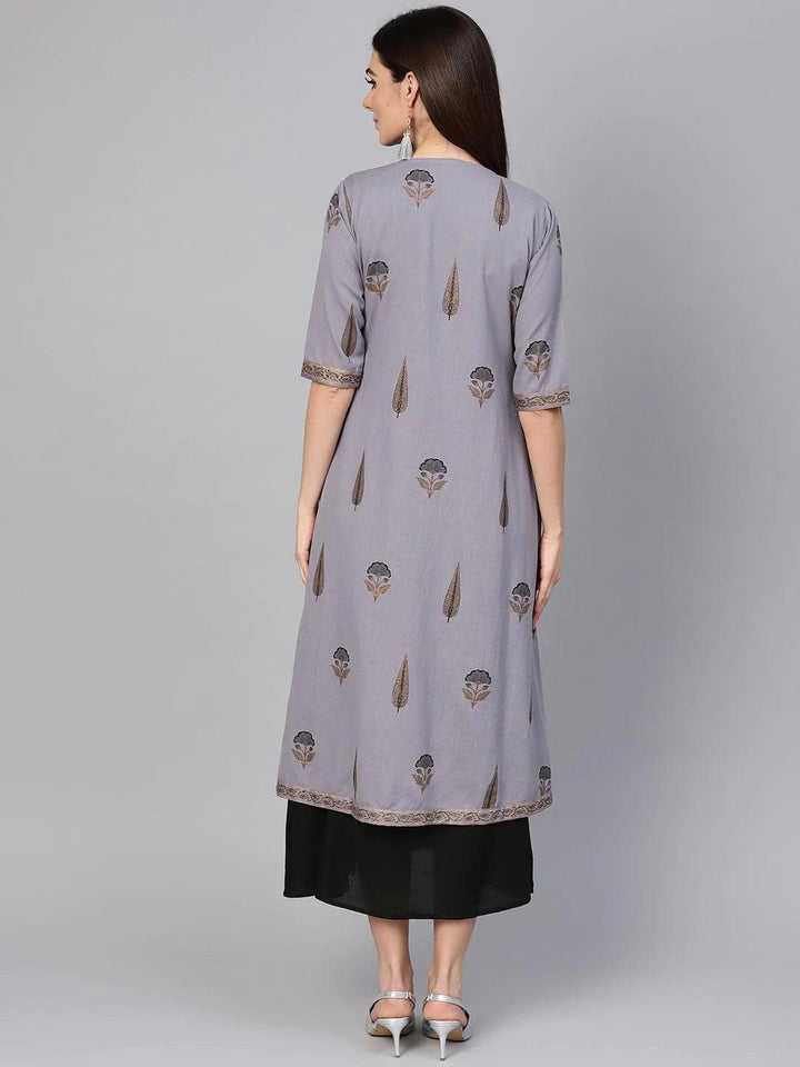 Black Solid Cotton Dress With Jacket - ShopLibas
