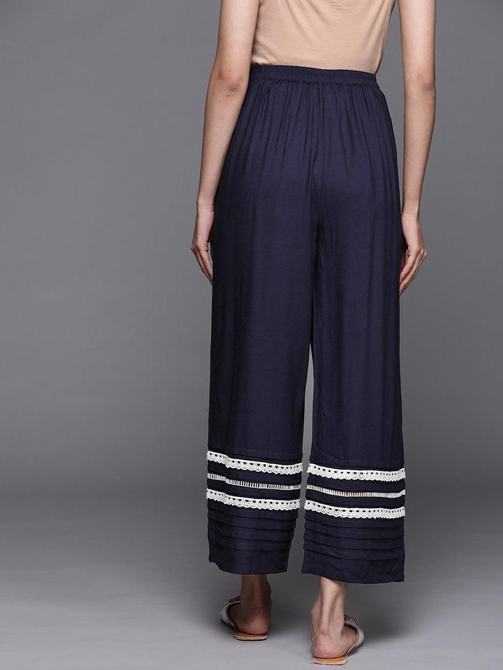 Blue Hem Design Rayon Palazzos - ShopLibas