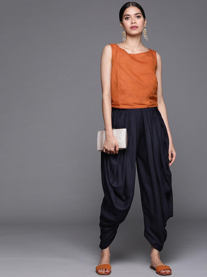Blue Solid Rayon Salwar Pants - ShopLibas