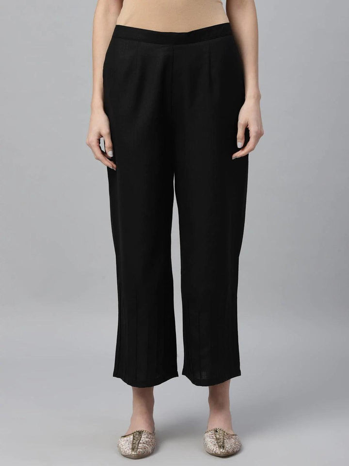 Pack of 2 Solid Cotton Palazzos - ShopLibas