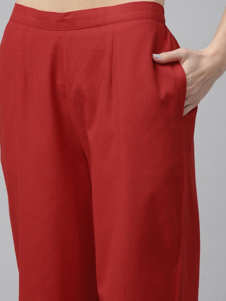 Pack of 2 Solid Cotton Palazzos - ShopLibas
