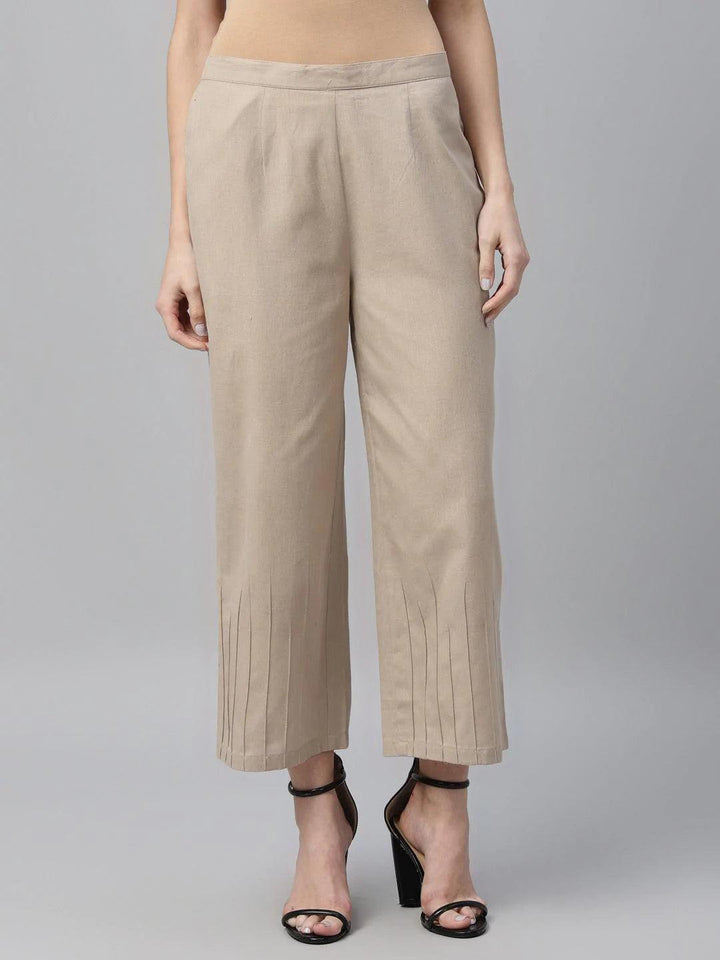 Pack of 2 Solid Cotton Palazzos - ShopLibas
