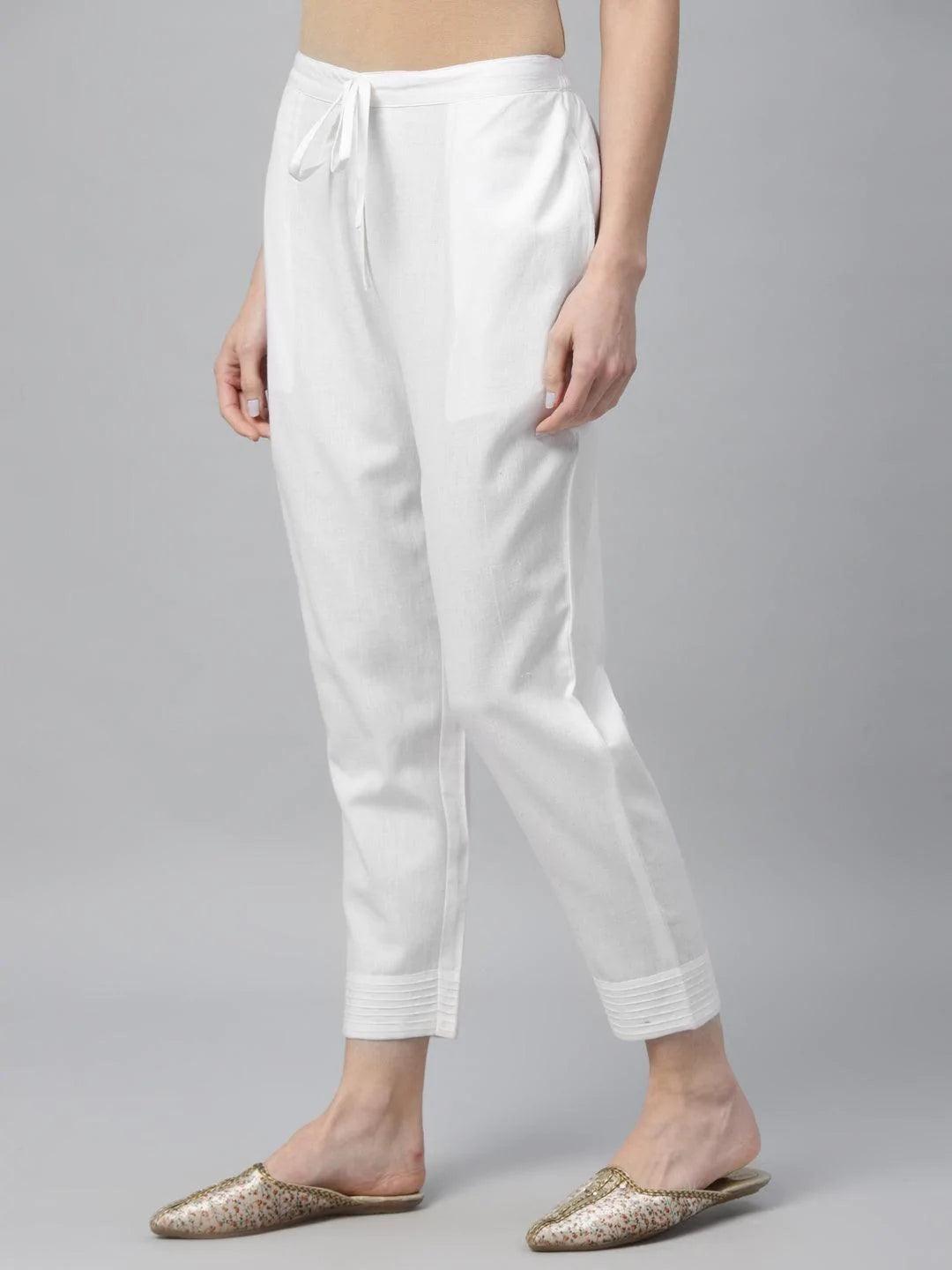 Pack of 2 Solid Cotton Trousers - ShopLibas 