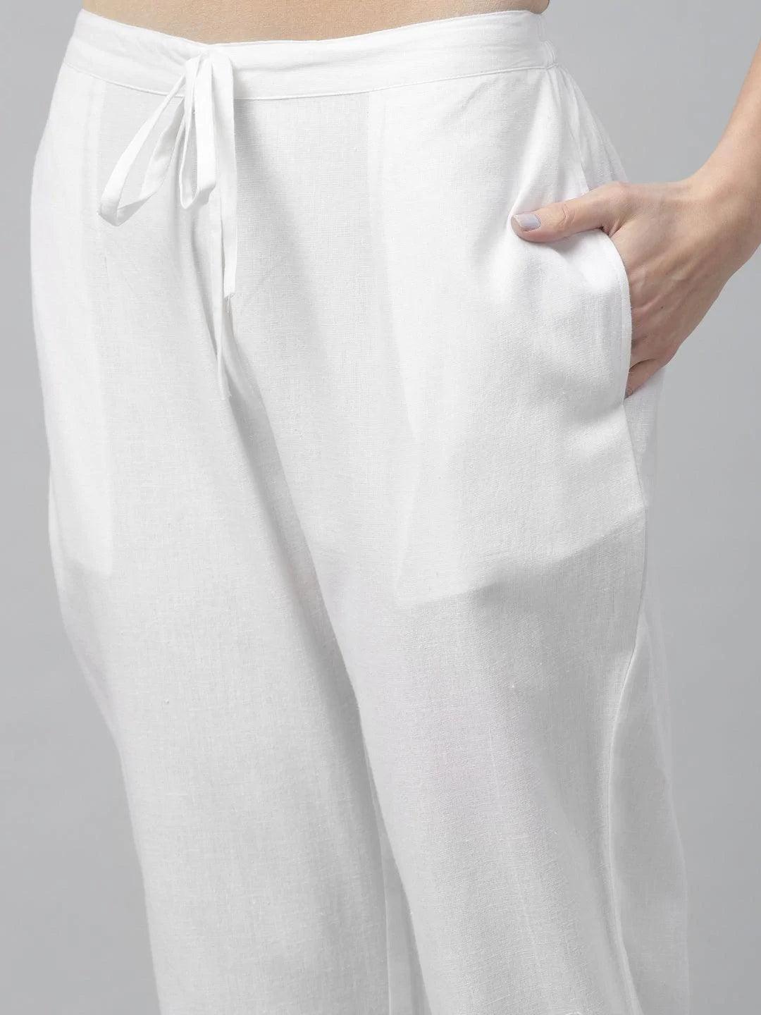 Pack of 2 Solid Cotton Trousers - ShopLibas 