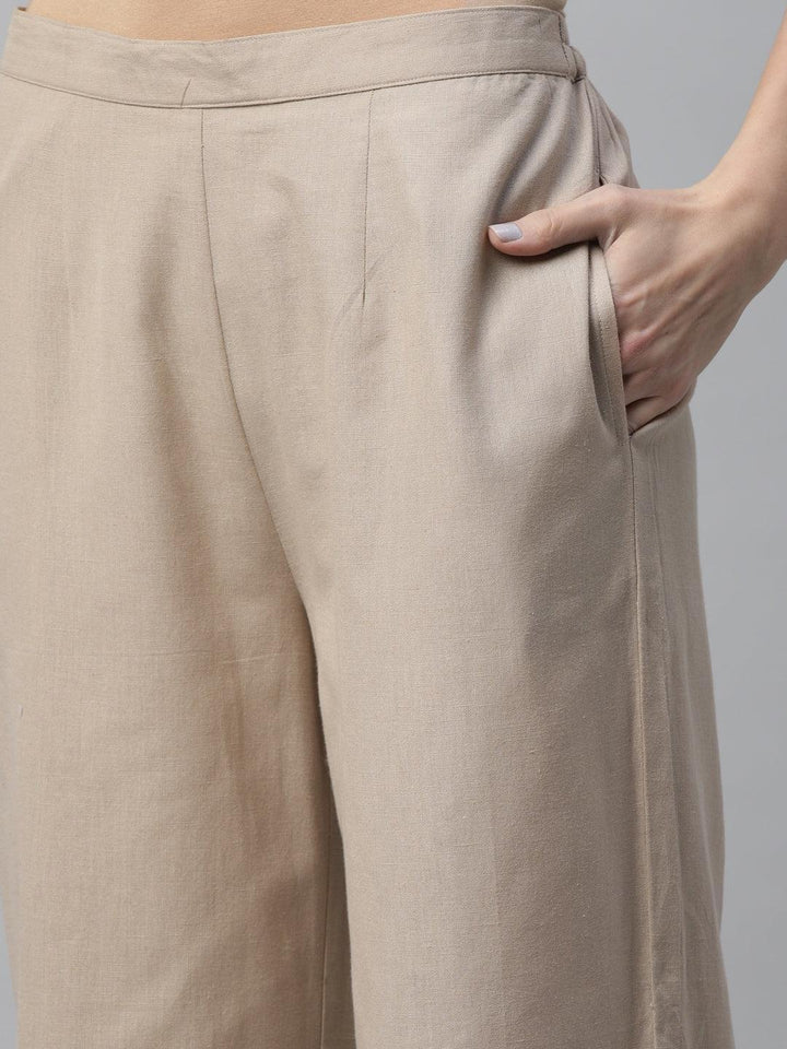 Pack of 2 Solid Cotton Palazzos - ShopLibas