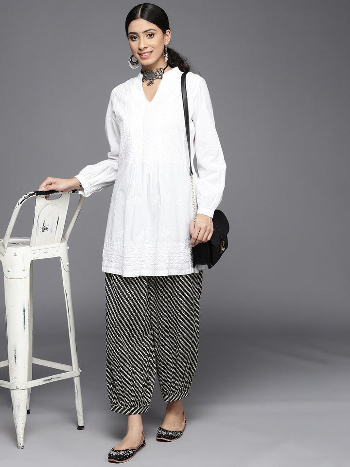 Black Printed Cotton Salwar Pants - ShopLibas